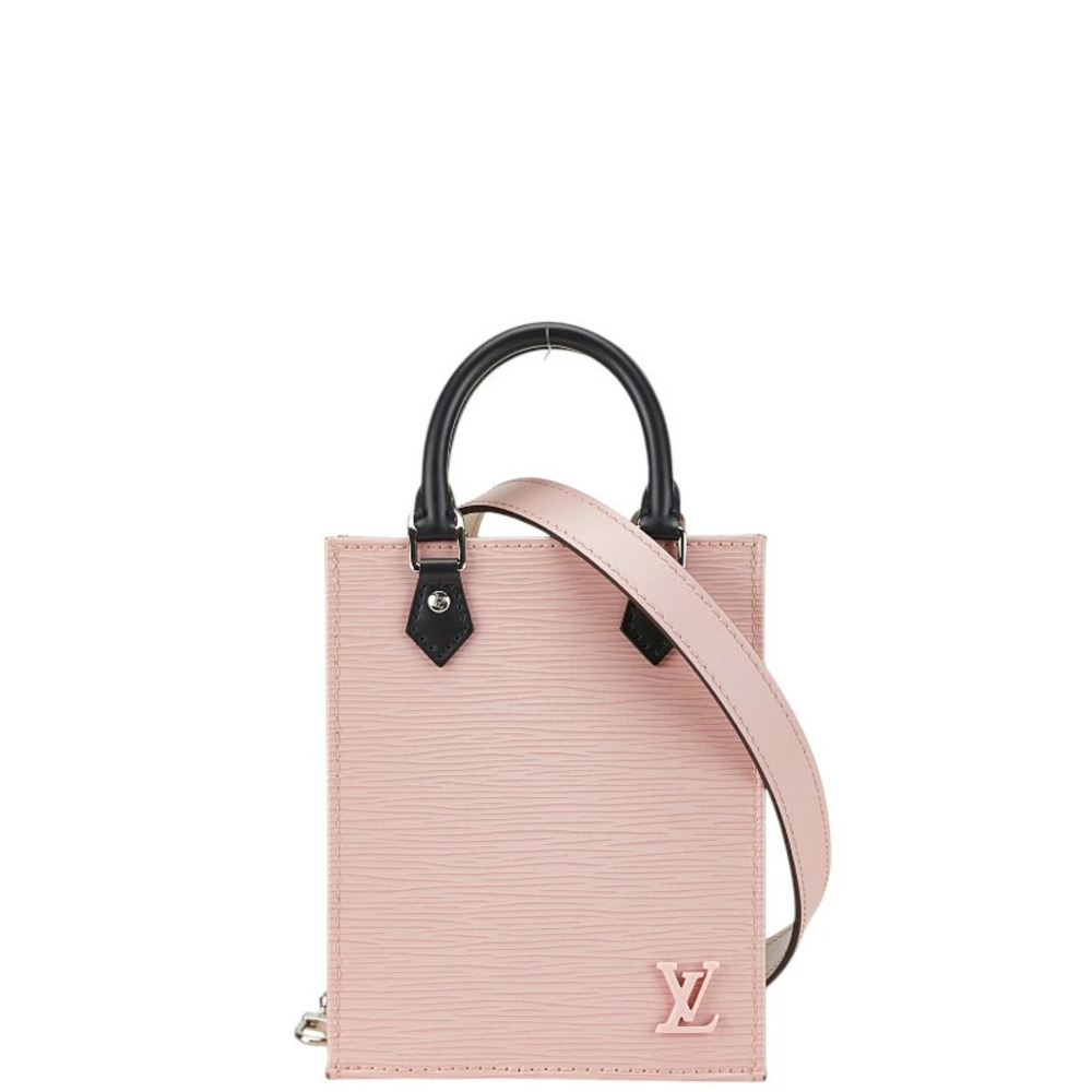 Louis Vuitton Epi Sac Plat 2way Shoulder Bag Rose Pink Ballerine Leather